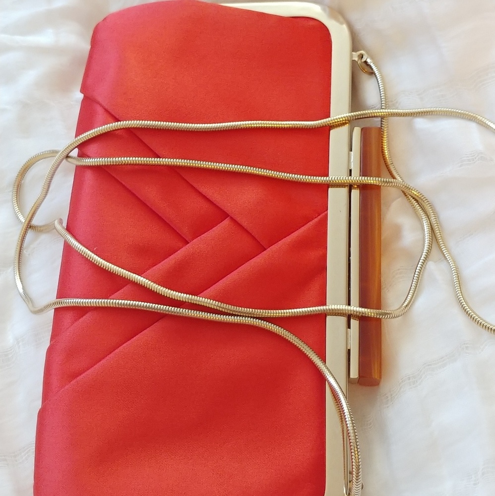 Glint Satin Clutch/Crossbody Bag
